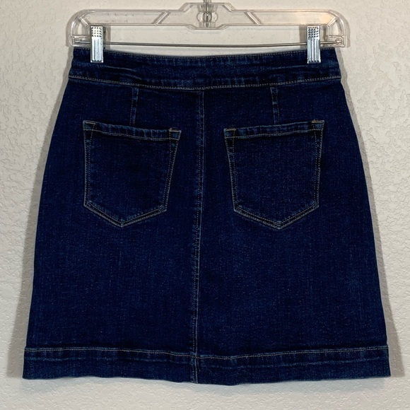 Loft Blue Jean Skirt Size 2 - Picture 3 of 4